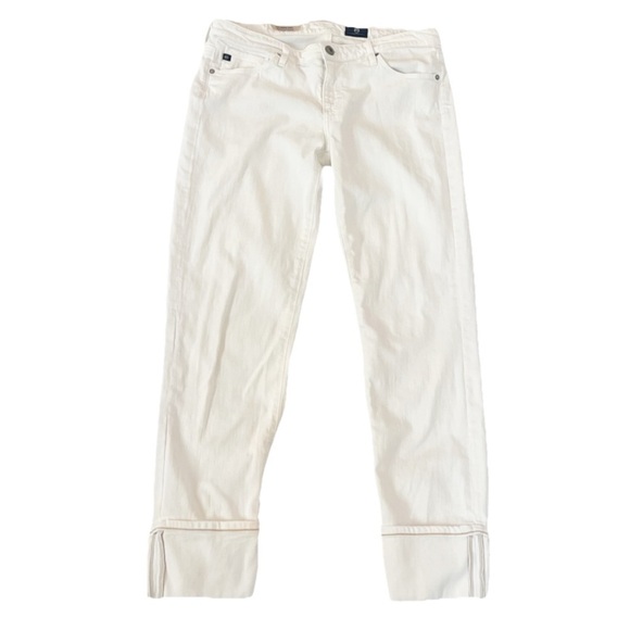 AG Adriano Goldschmied The Stevie Solid White Straight Slim Ankle Jeans Size 28 - Picture 2 of 9